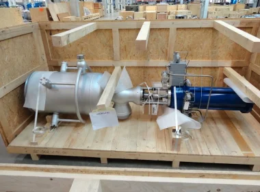 Bedna se speciálním uložením pro bezpečnou přepravu ventilu