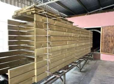 Wood protection through pressure impregnation - health-safe wood preservative Tanalith E