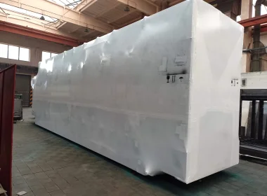 Exportní balení výrobních linek do smrštitelné folie